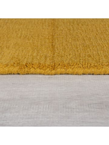 KADIMA DESIGN Wollteppich SID, komfortabel und robust, für beheizte Böden in Gelb