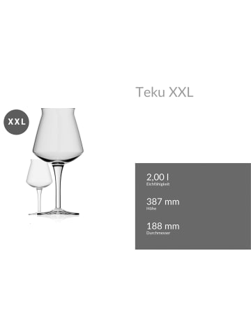 Rastal Craft Beer Riesen-Bierglas Teku XXL 3,2 Liter in transparent