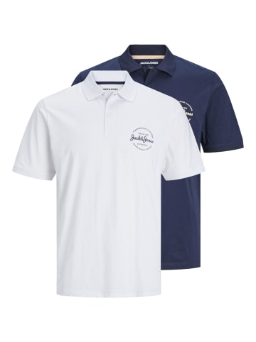 Jack & Jones Poloshirt 'Forest' in weiss