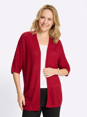 Sieh an! Longstrickjacke in rot