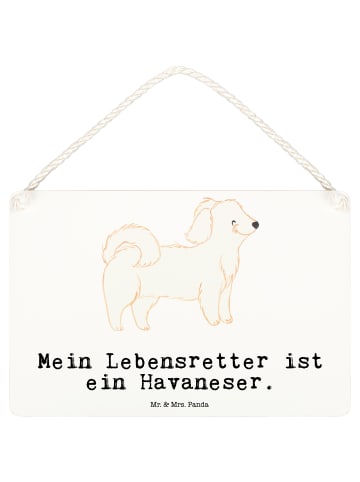 Mr. & Mrs. Panda Wegweiser Havaneser Lebensretter mit Spruch in Weiß