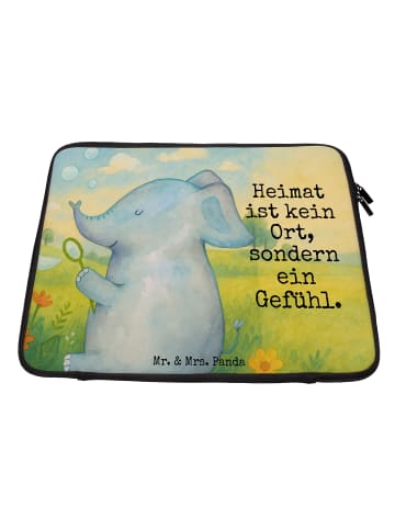 Mr. & Mrs. Panda Notebook Tasche Elefant Seifenblasen Design mit... in Weiß