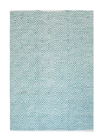 Kayoom Teppich Aperitif 310 in türkis - rechteckig
