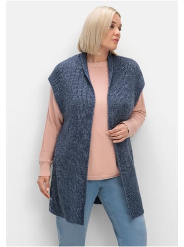 sheego Strickweste in rauchblau