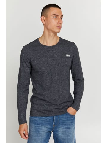 11 Project Longsleeve PRSantosa 20715238 ME  Meliertes Langarmshirt mit Brusttasche in Schwarz