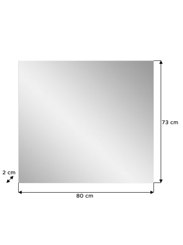 xonox.home Spiegel  (B/H/T: 80x73x2 cm) in weiß und weiß Hochglanz