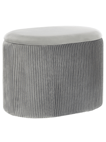 Beliani Pouf RICHLAND in Grau - (W) 55 x (H) 41 x (L) 35 cm