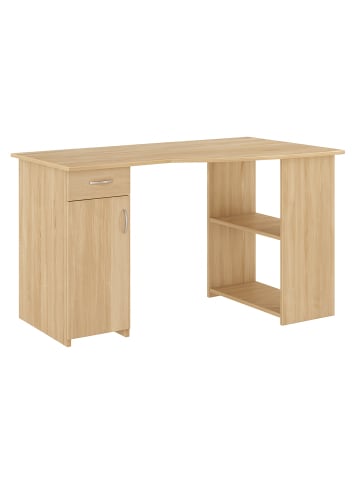 VCM  Holz Eckschreibtisch Schreibtisch Bürotisch Linzia in Sonoma-Eiche (Sägerau)