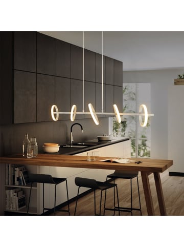 ZMH LED Pendelleuchte in Weiß 5-flammige Ring Modern 31W Warmweiß 3000K