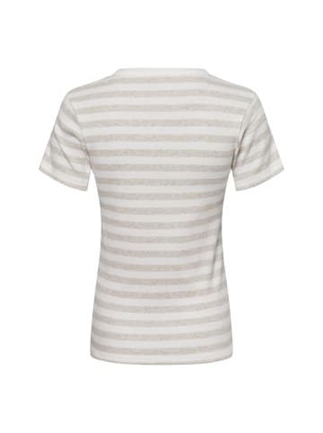 Marie Lund T-Shirt in weiß hellgrau - 0004