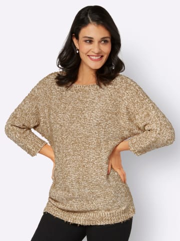 creation L 3/4 Arm-Pullover in camel-champagner-meliert