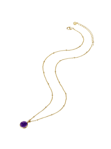 Glanzstücke München Kette mit Anhänger Sterling Silber gelbgold Amethyst in gelbgold