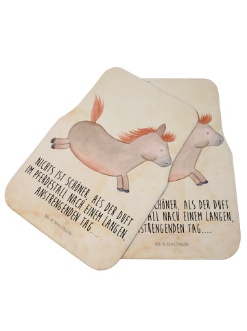 Mr. & Mrs. Panda Fußmatte Fürs Auto Pferd Springen mit Spruch in Vintage