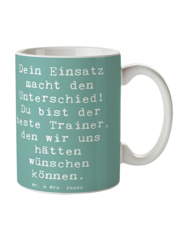 Mr. & Mrs. Panda Kaffeebecher Spruch Trainer Unterschied mit Spruch in Meeresbrise
