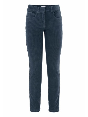 Hessnatur Hose Cord Slim Leg in dunkles petrol