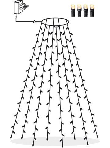 STAR Trading Außen Lichterkette Marten in Schwarz