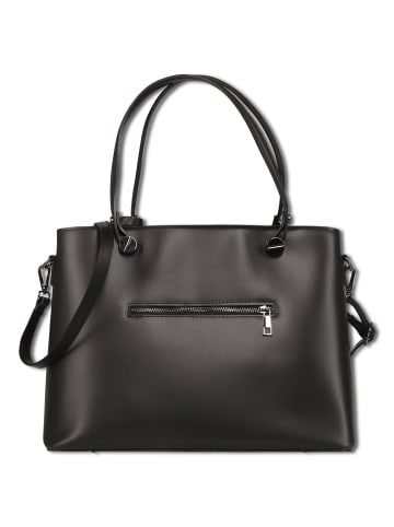 Toscanto Leder Schultertasche Toscanto Tasche schwarz ca. 37cm