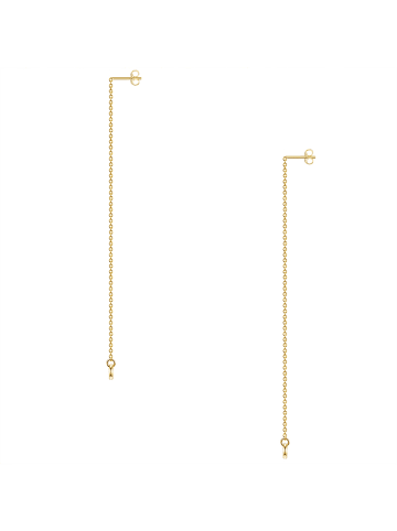 Glanzstücke München Ohrstecker Kreis Sterling Silber in gelbgold