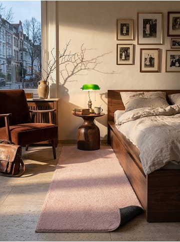 KADIMA DESIGN Hochflorteppich Uni mit Antirutsch-Rücken und weichem Flor