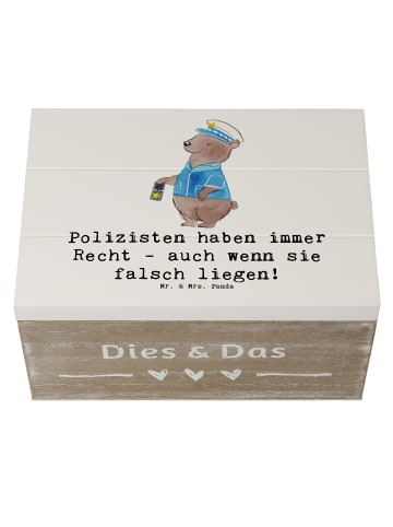 Mr. & Mrs. Panda Geschenkbox Polizist Humor mit Spruch in Weiß