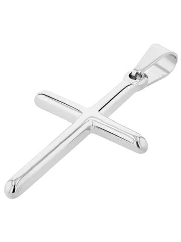 Adeliás Unisex Anhänger – Kreuz Kreuzanhänger aus Edelstahl in silber