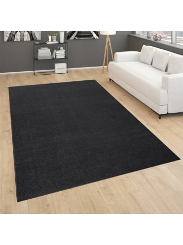 KADIMA DESIGN Waschbarer Teppich waschmaschinenwaschbar Unifarben Küche, Flur in Schwarz