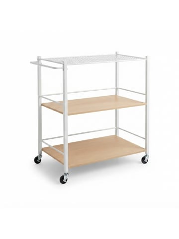 Servierwagen in Natur/ Weiß - (B)70 x (H)88 x (T)40 cm