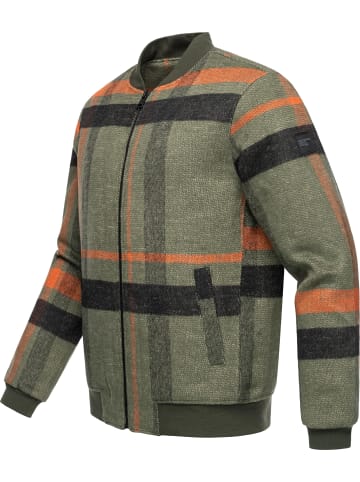 ragwear Outdoorjacke Merrbo Check in Dark Olive