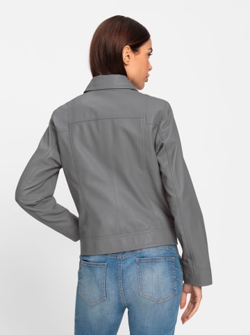 Heine Lederjacke in grau