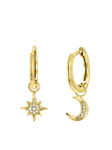 Lucardi 925 Silber Ohrringe Stern