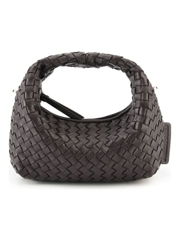 Les Visionnaires Greta Micro weave Handtasche Leder 20 cm café