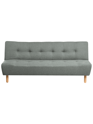 Beliani Schlafsofa ALSTEN in Grün/Braun - (W) 183 x (H) 80 x (L) 79 cm