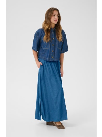 Kaffe Rock KAluise Regular fit in Dark Blue Chambray