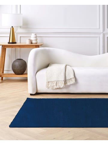 Beliani Kurzflor GESI II in Blau - (W) 140 x (H) 1 x (L) 200 cm