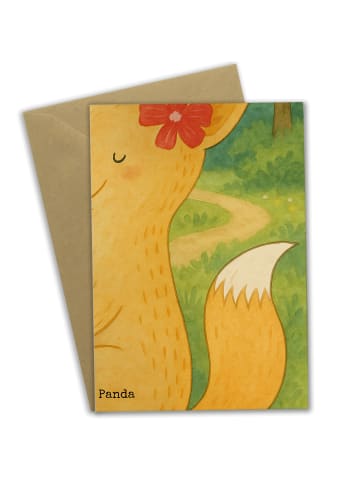 Mr. & Mrs. Panda Glückwunschkarte Fuchs Mama Design ohne Spruch in Weiß