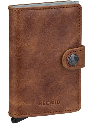 Secrid Geldbörse Miniwallet Vintage in Cognac-Silver