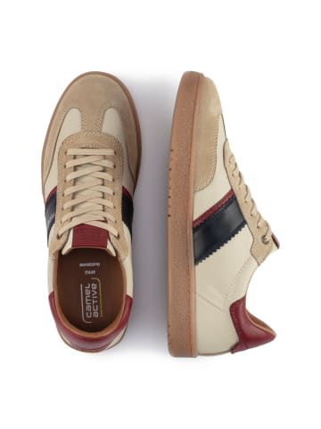 Camel Active Sneaker mit farbigen Designelementen in Beige/Blau