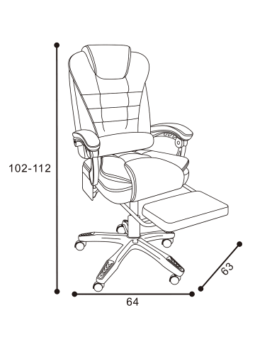 VCM  Bürostuhl Chefsessel Massage Heizung in Beige