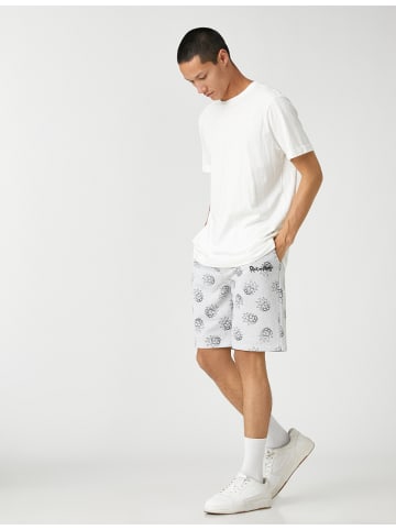 KOTON Shorts in Grau Melange Gemustert