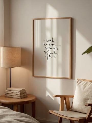 Tales by Jen Poster / Kunstdruck "With brave wings she flies" I Ohne Rahmen