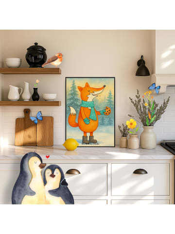 Mr. & Mrs. Panda Poster Fuchs Keks Design ohne Spruch in Weiß