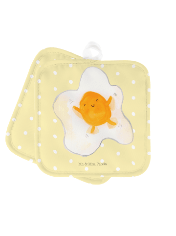 Mr. & Mrs. Panda Backhandschuhe Spiegelei Ei ohne Spruch in Gelb Pastell