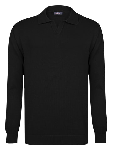 JIMMY SANDERS Pullover Mit Polokragen in Schwarz