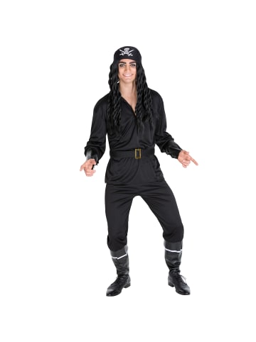tectake Bequeme Jersey-Stretch-Hose mit Gummizug, schwarz