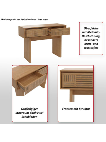 MCW Konsolentisch O31 mit Schubladen, Braun