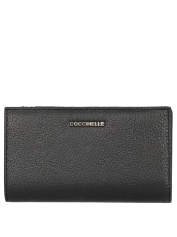 COCCINELLE Metallic Soft - Geldbörse 12cc 16 cm (ribes) in noir