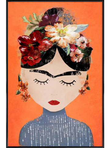 Juniqe Poster in Kunststoffrahmen "Frida Orange" in Orange