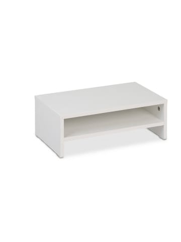 relaxdays Monitorständer in Weiß - (B)40 x (H)14 x (T)23,5 cm