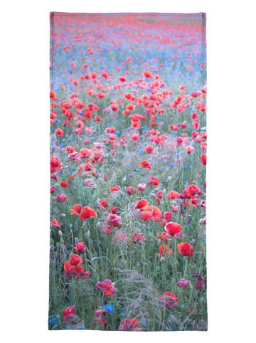 Juniqe Strandtuch "Poppy Seed Heaven" in Grün & Rot