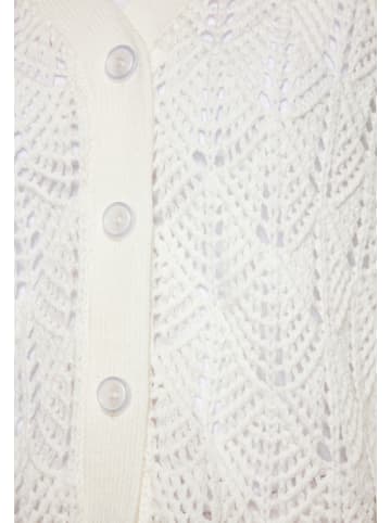 Swirly Damen Cardigan in Weiss